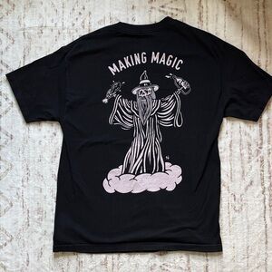 Mystical Wizard Black Graphic Tee